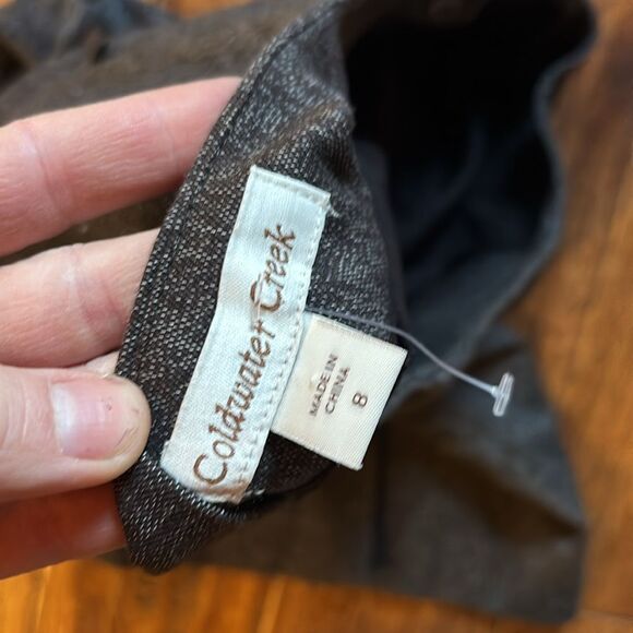 Cold Water Creek Brown Tweed like lined skirt - Picture 11 of 13